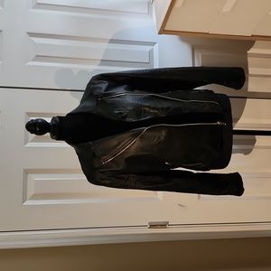 Express black real leather moto jacket size 9/10